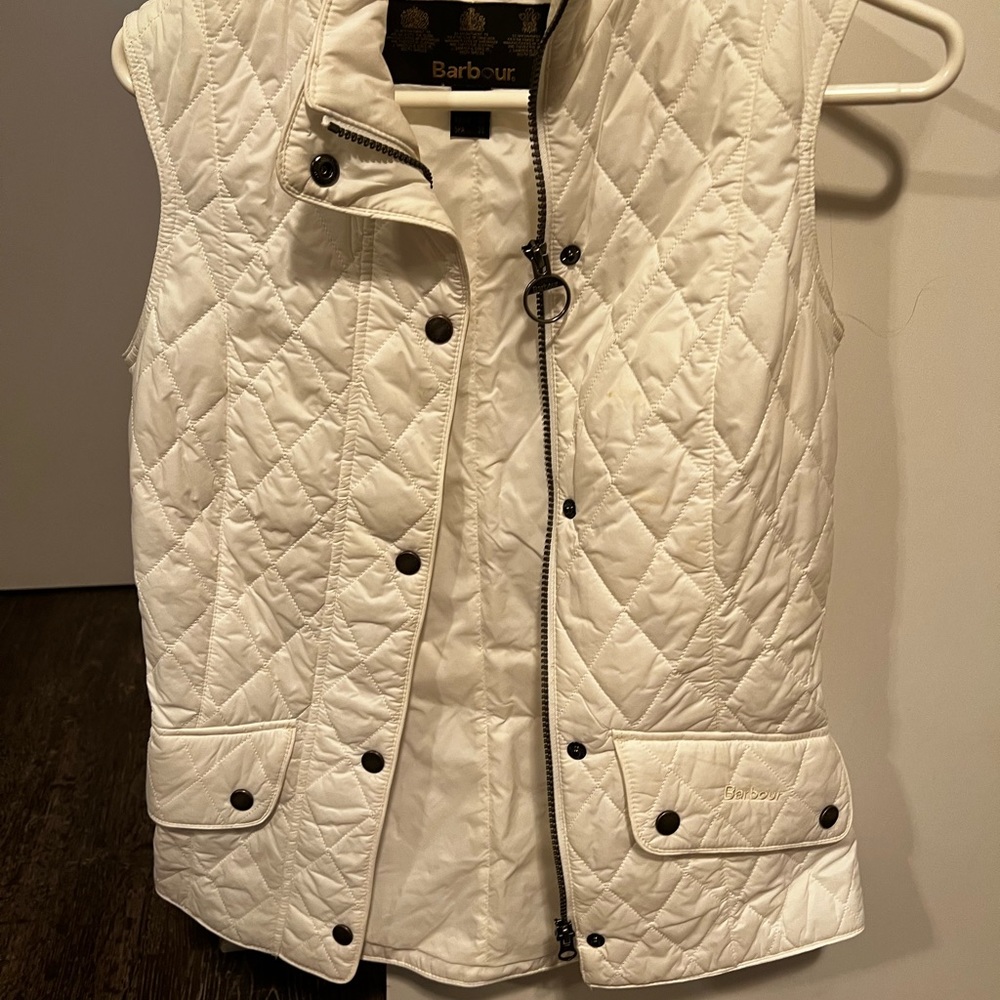 Barbour White Vest Size 8